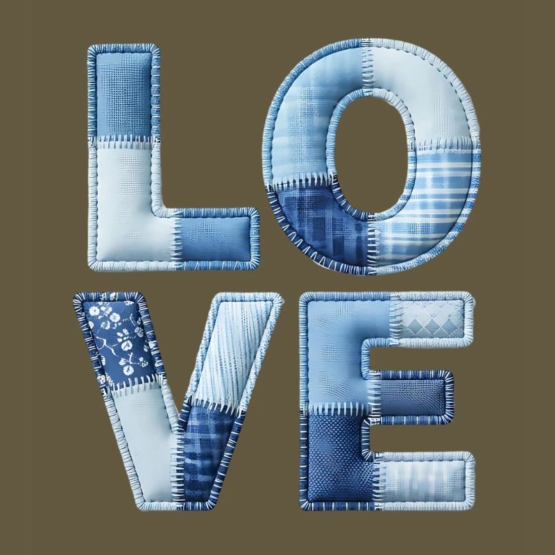Love Moderne Patchwork Kunst
