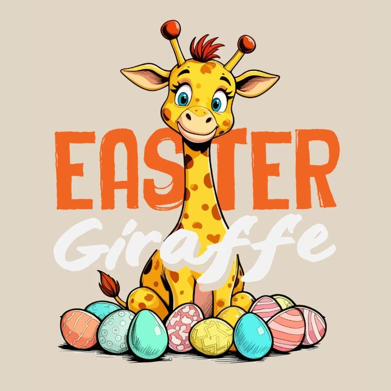 Joyeuses girafes de Pâques sucrées