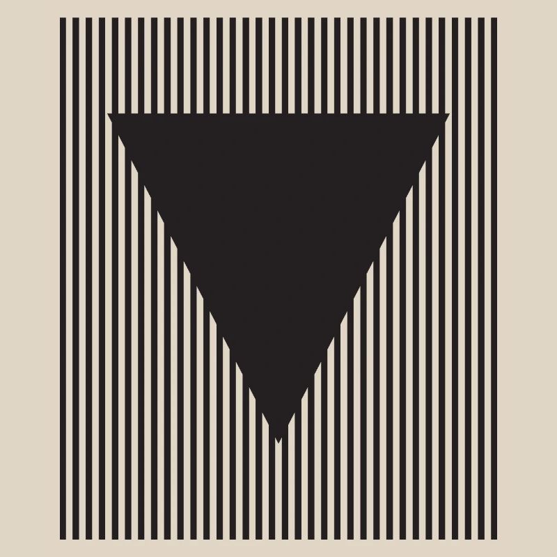 Inverted Triangle on Striped Field