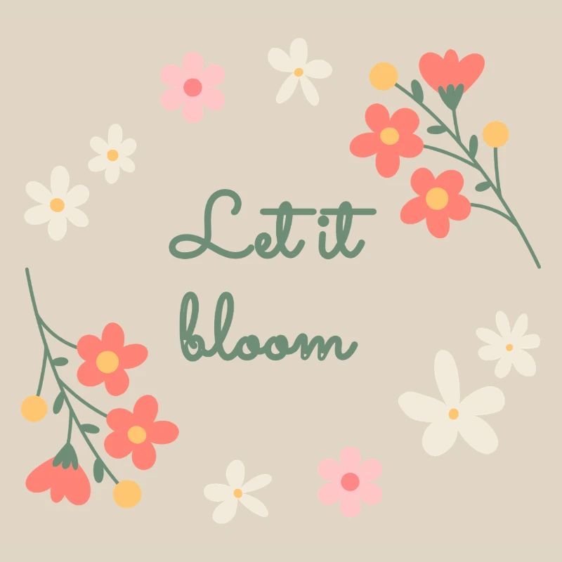 It smells of spring, delicate daisy illustration