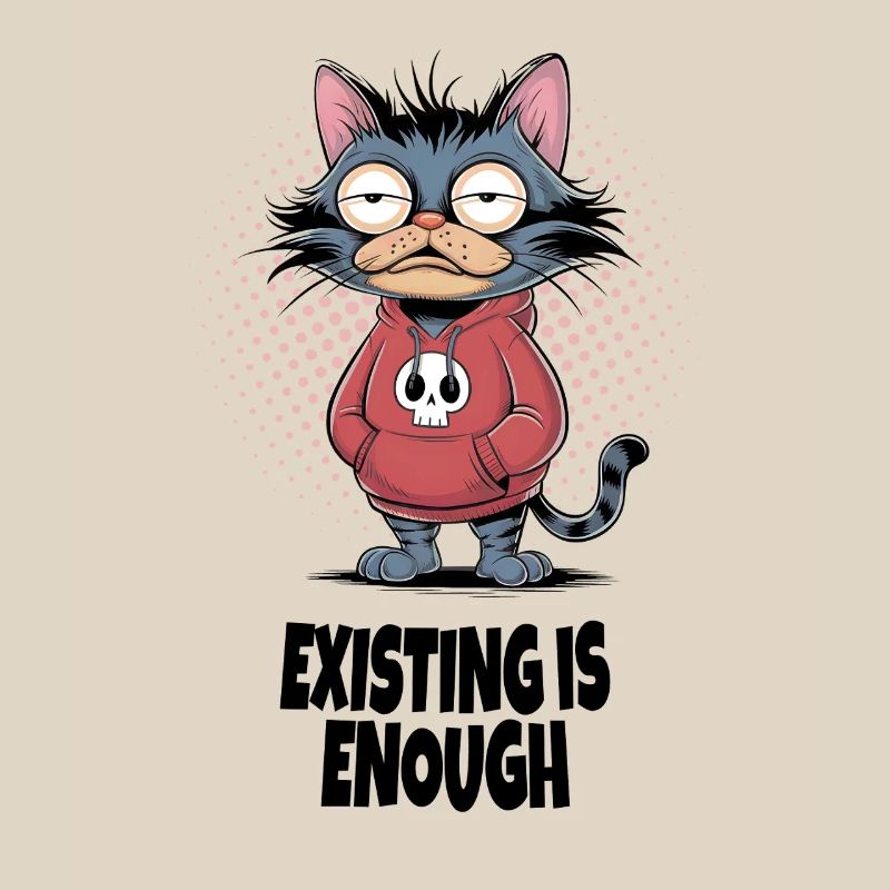 Existing Is Enough Cat – Funny Cat Humor