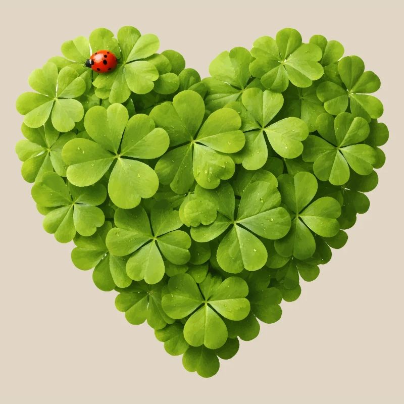 Cœur de trèfles avec Ladybug