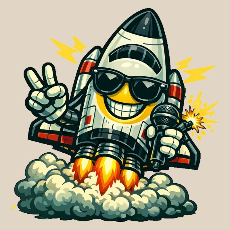 Space Rocket Duck mit Mikrofon