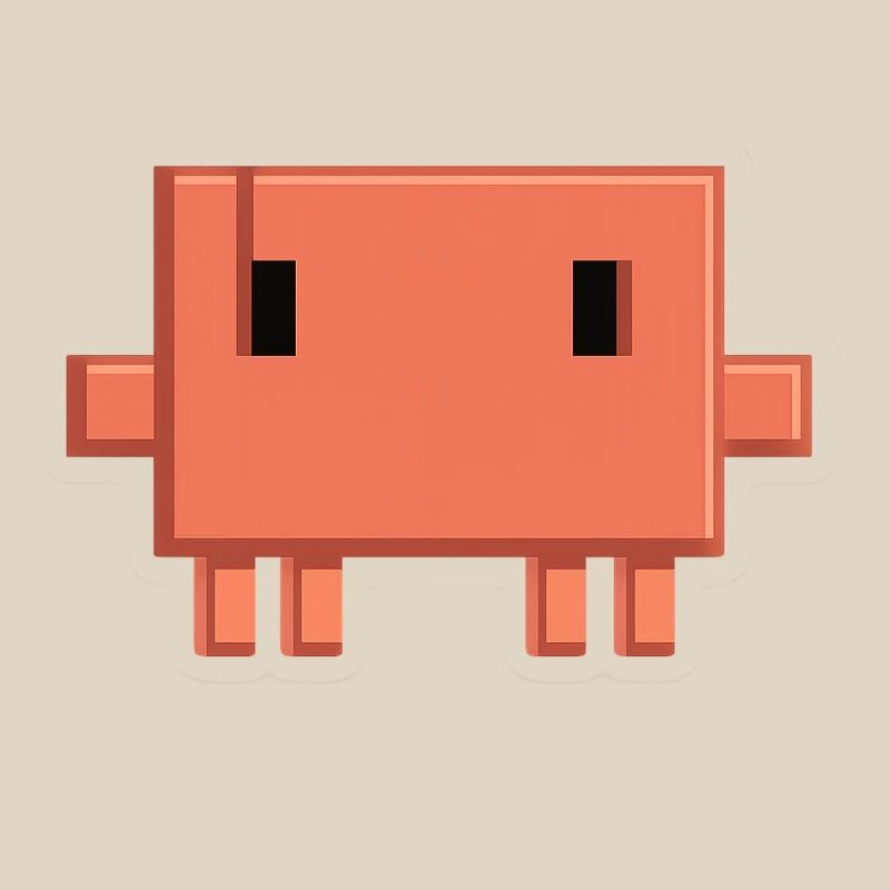 Claude Code Pixel AI Mascot Dev Sticker