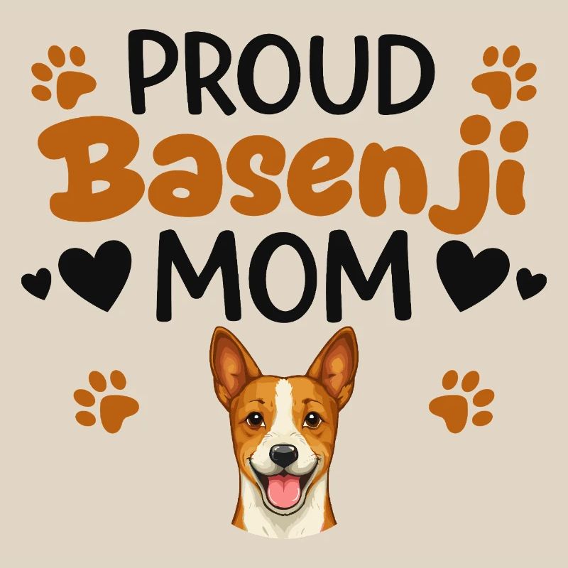 Stolze Barkless Dog Mutter, Basenji