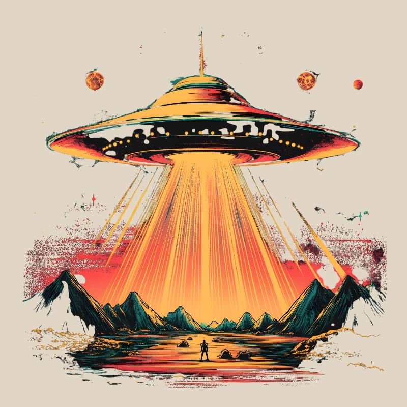 UFO arc over mountains