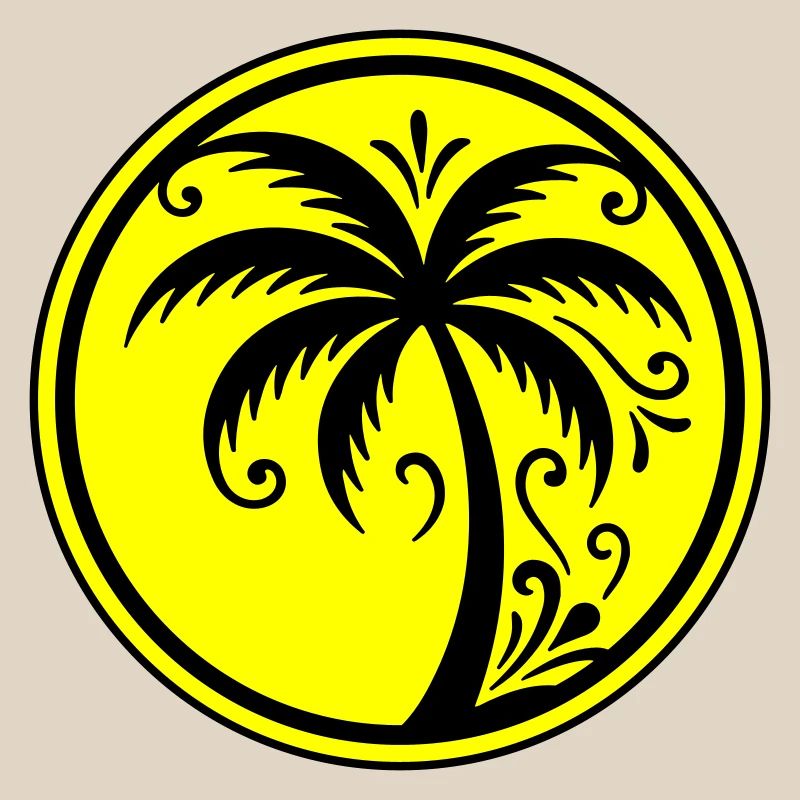 Palm tree icon beach