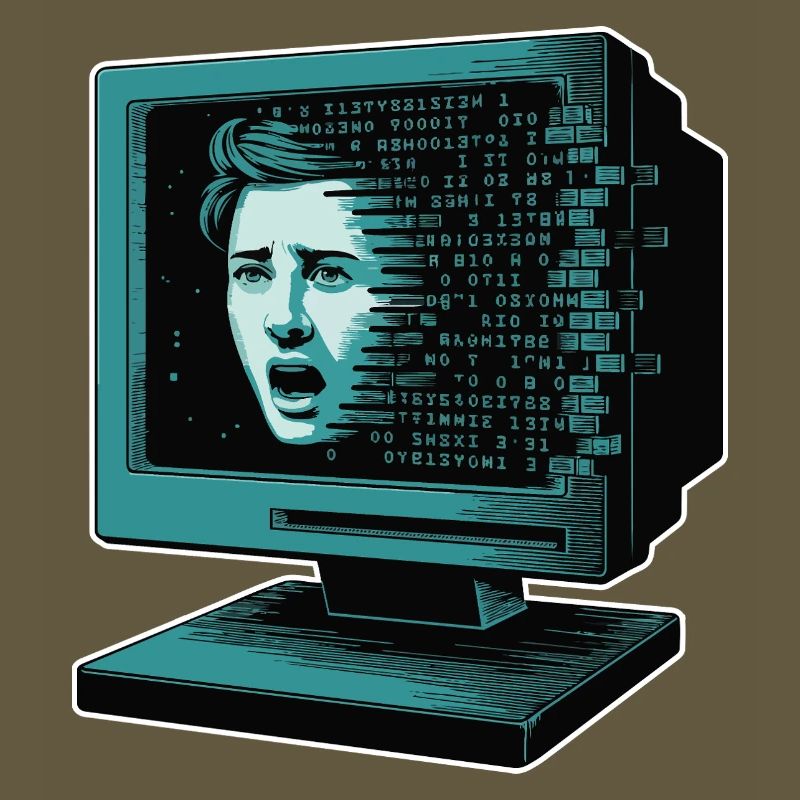 Retro Computer Terror Retroglitch AI