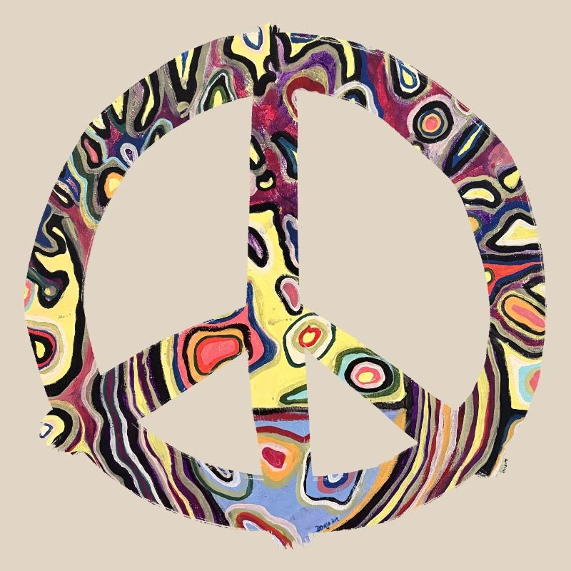 Colorful Peace Sign Pattern