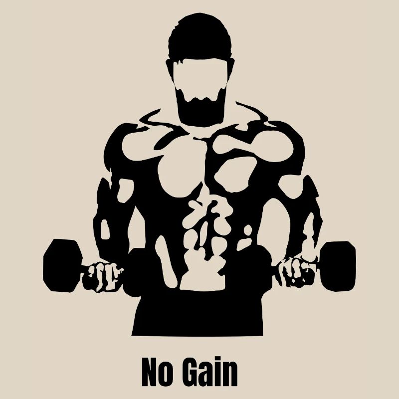 Pas de douleur, pas de gain - design hardcore de bodybuilder