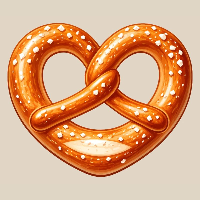 Brezel Herz Backen Bäcker Design