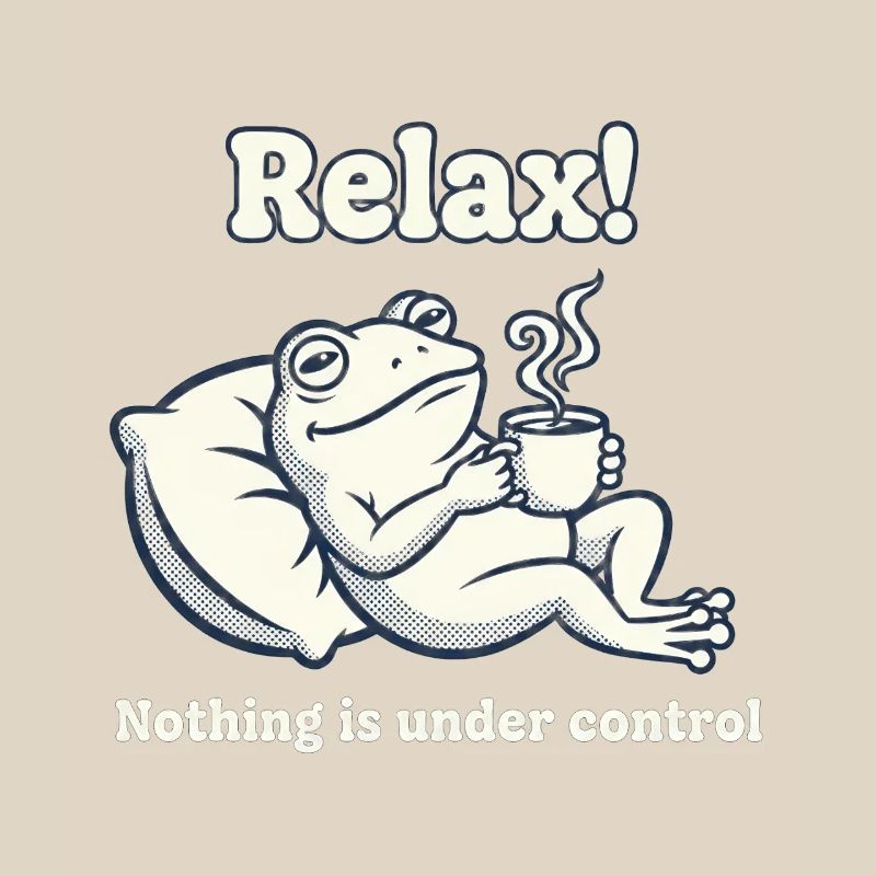 Relaxed frog: Nothing is under control