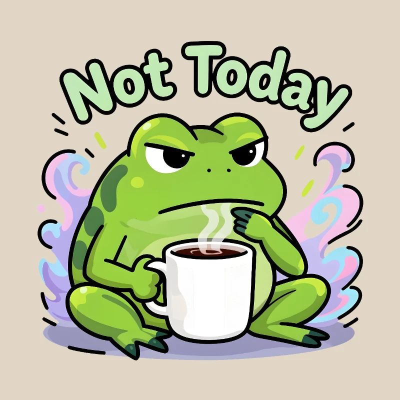 Not Today Frog Coffee