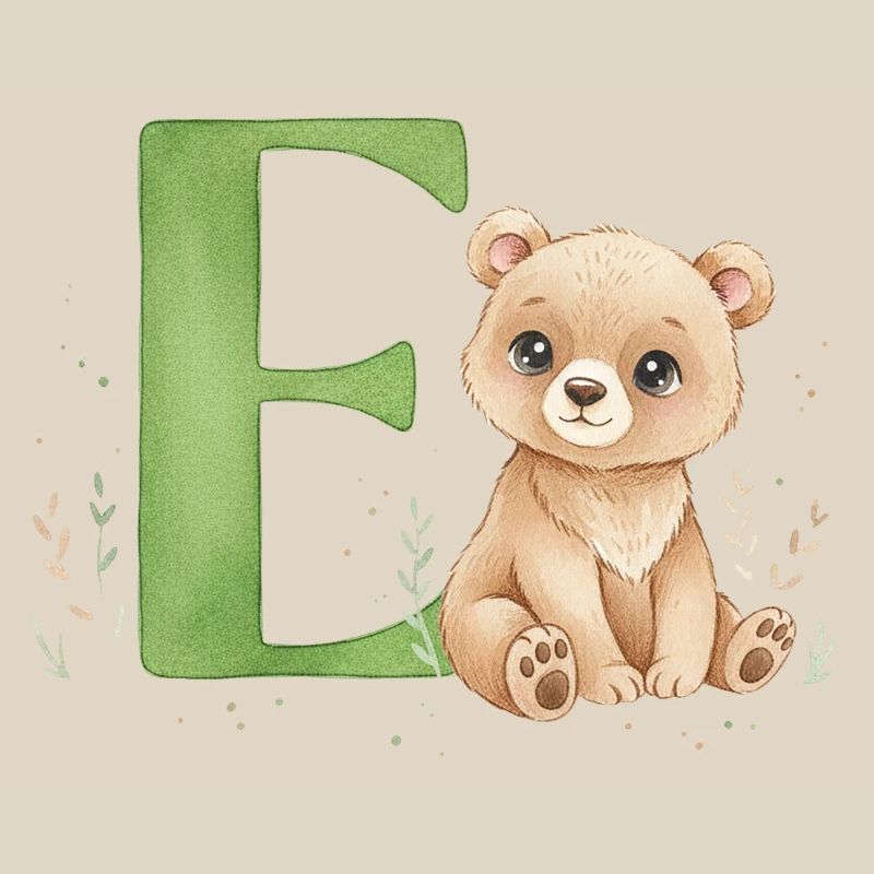 E avec Teddy : Lettre E ludique