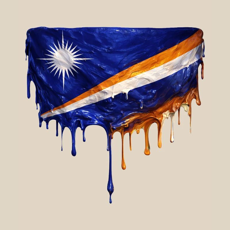 Drapeau dégoulinant des îles Marshall