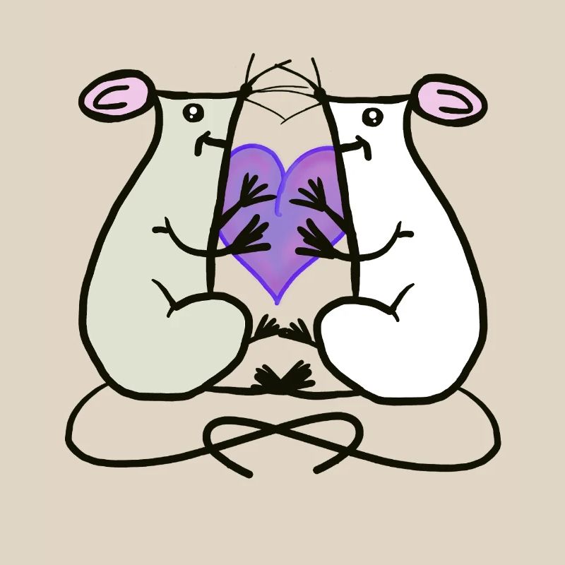 Ratten Mäuse Herz Valentin Freunde