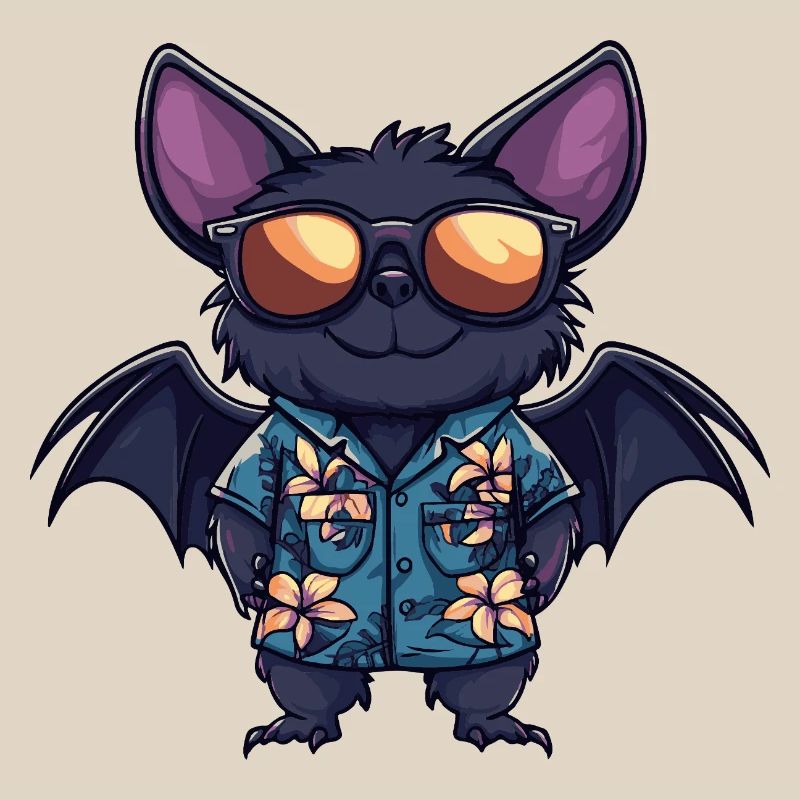 Fledermaus Comic Urlaub