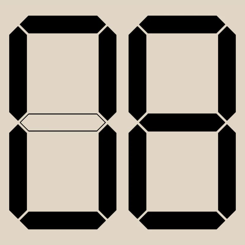 NUMBER 08 Zero Eight Birthday Gift Digital