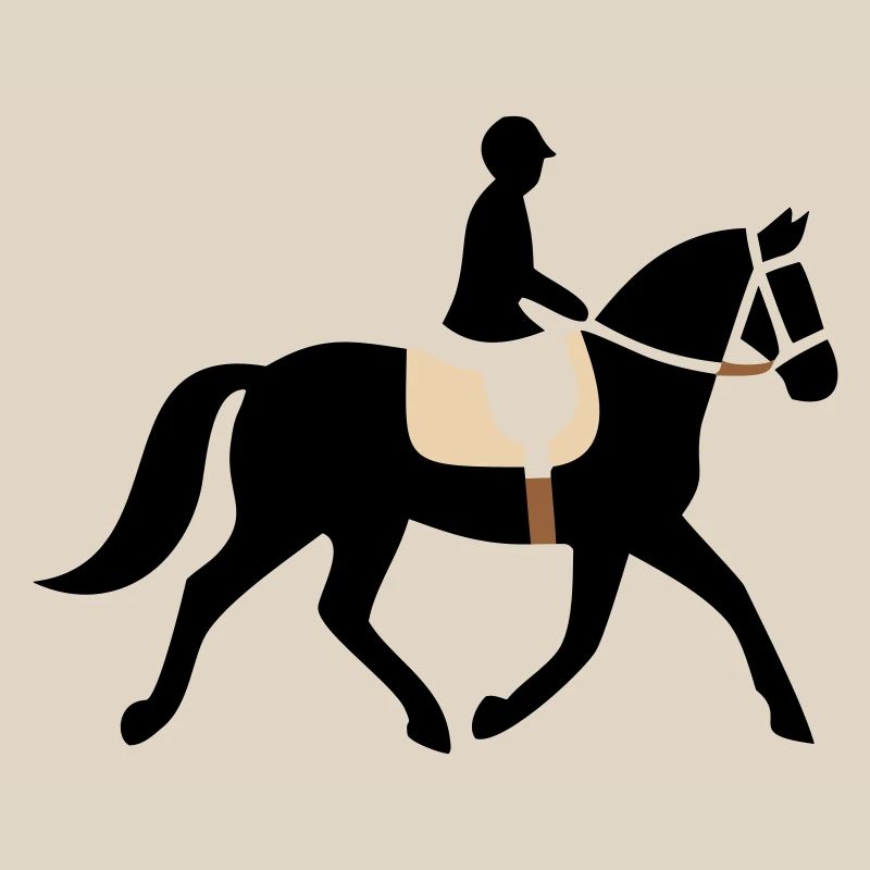 Reiter Pferd Silhouette Logo