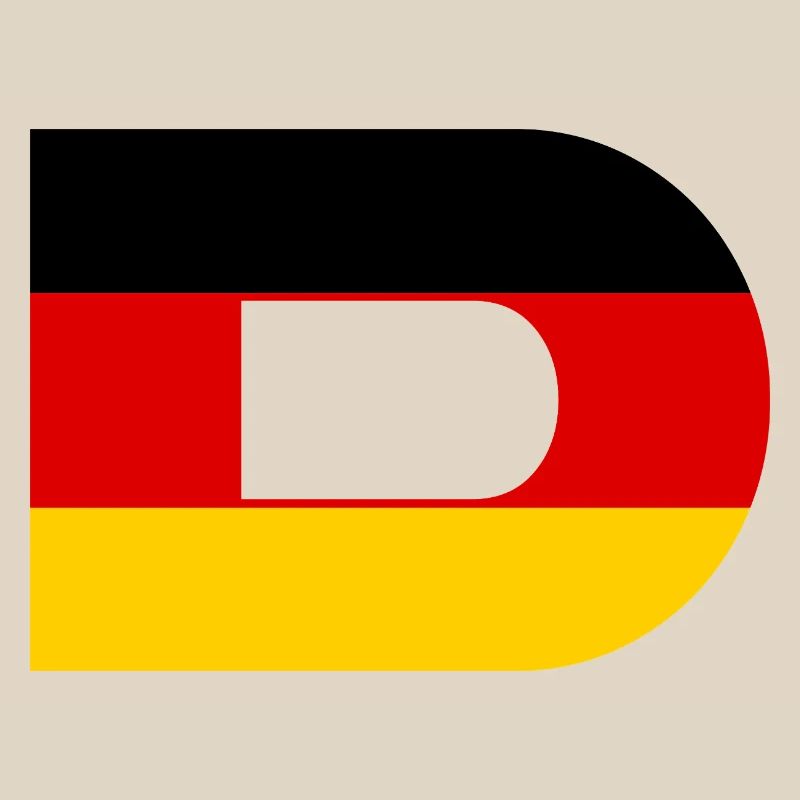 D - Style du drapeau allemand