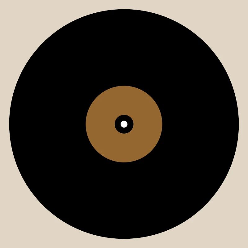 Vinyl Record Circle Text Box Base