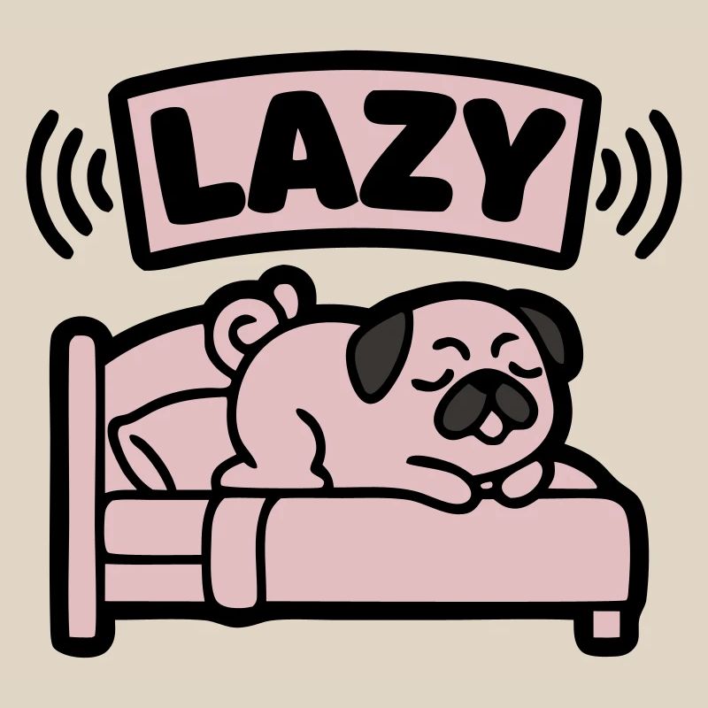  Lazy Mops Hund Bett Introvertiert