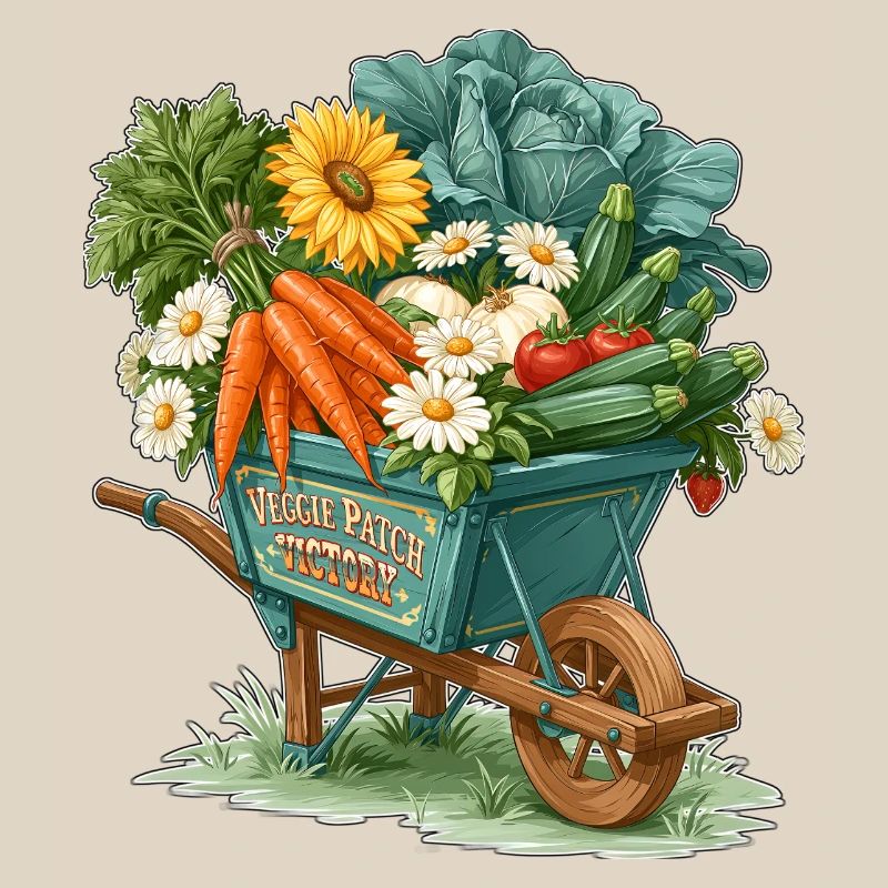 Veggie Patch Victory Garden Wheelbarrow