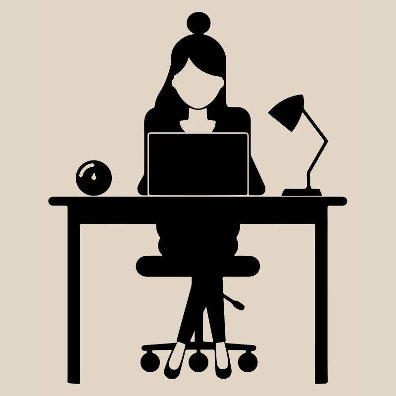 Frau Computer Job Büro