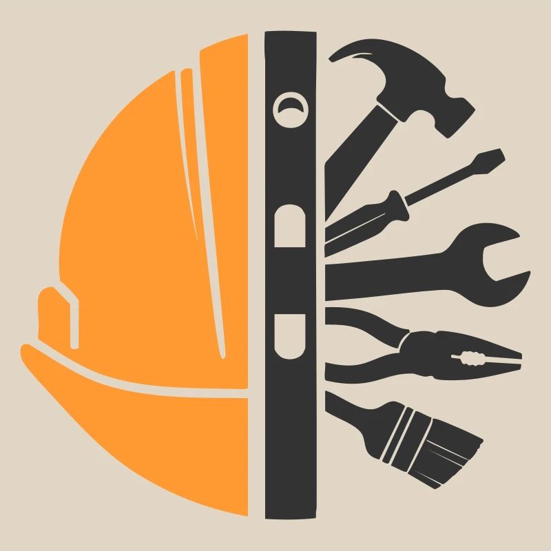 Construction Helmet & Tools – Craftsman Logo