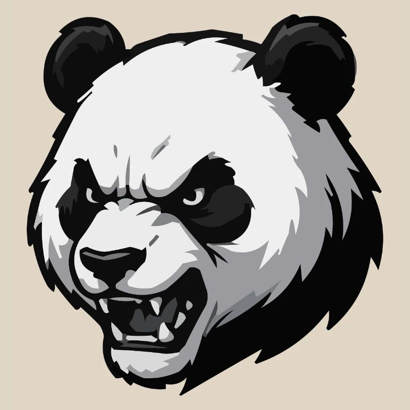 Imprimer vectoriel Angry Panda
