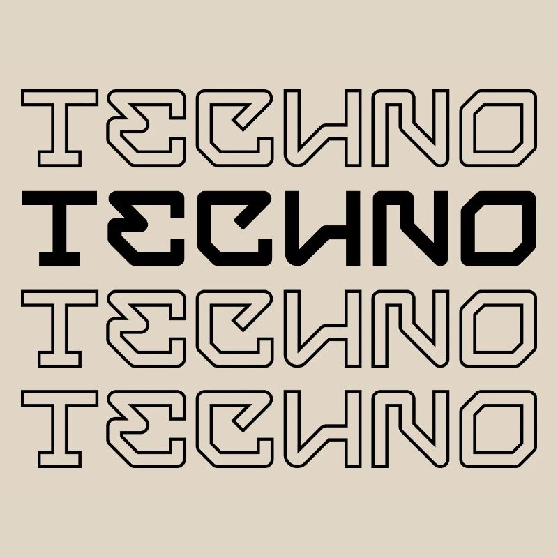 Techno-modernes Typografie-Logodesign