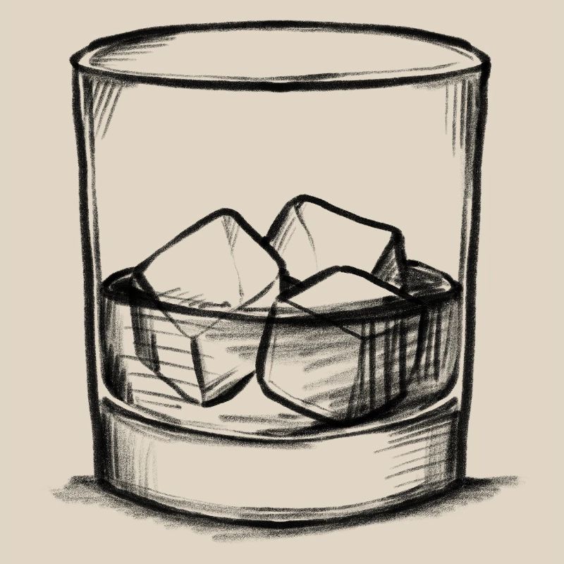 Whiskeyglas - Illustration