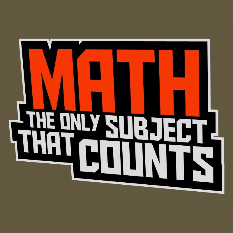 Math The Only Subject That Counts Nerd Mathe Logo