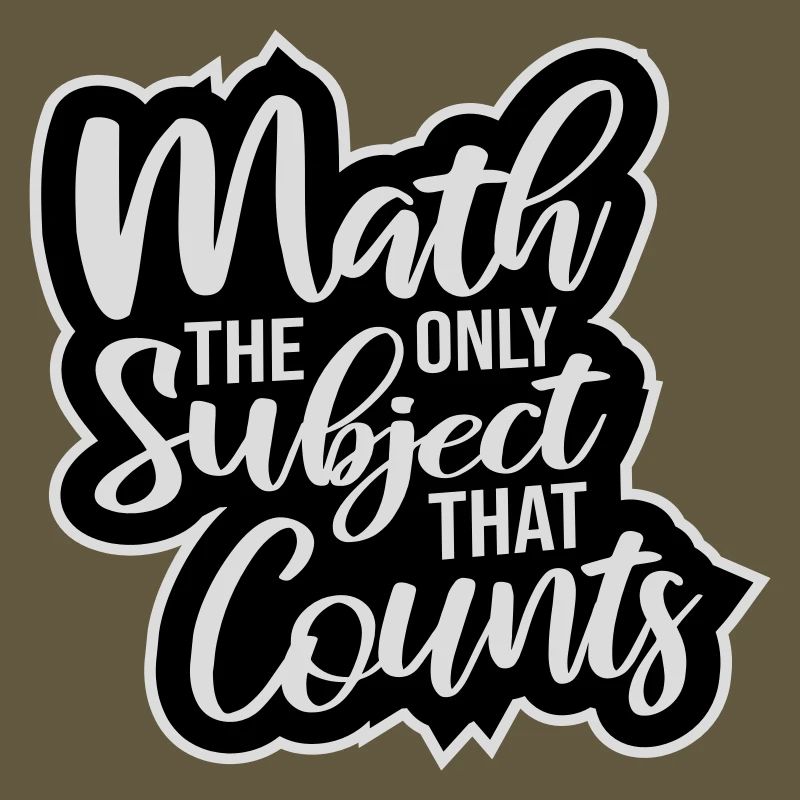 Math The Only Subject That Counts Nerd Mathe Logo