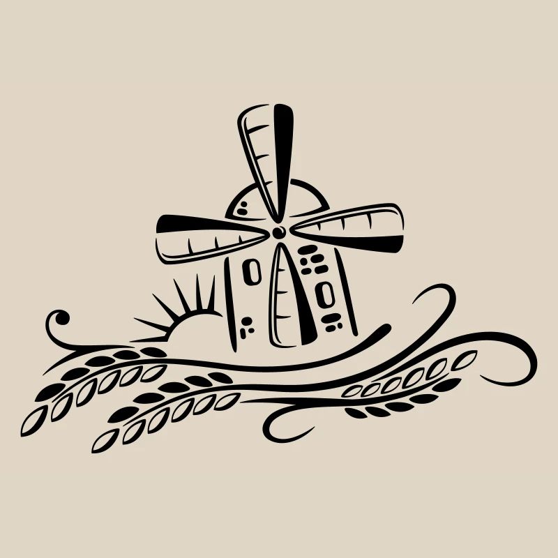 Baker, grain, mill, corn, sun