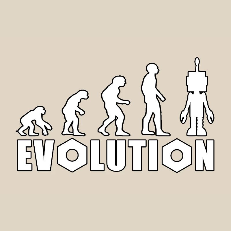 Evolution with robot figure design