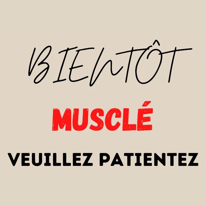 Muscular Design with Red Geometric Pattern