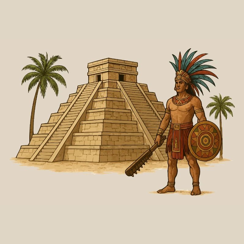 Mayan Pyramid Warrior