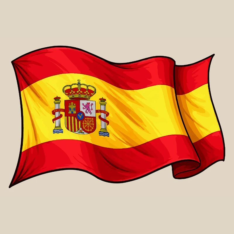 Spanish Flag Wave Design