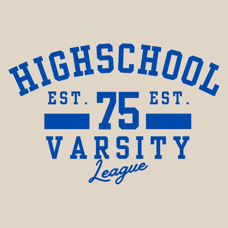 Emblème Varsity du lycée Bleu 75