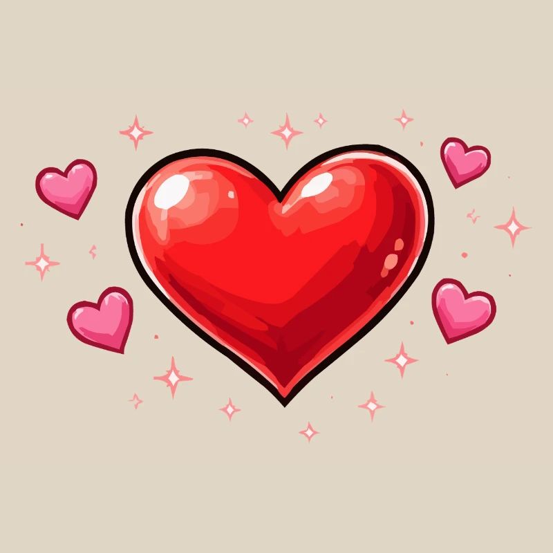 Glitter Heart Love Pattern