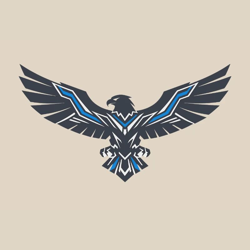 Geometric Eagle Blue