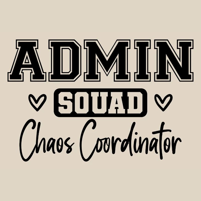 Admin Squad: Farbig Retro Büroteam Geschenk