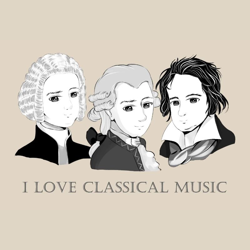 Bach - Mozart - Beethoven en chibi