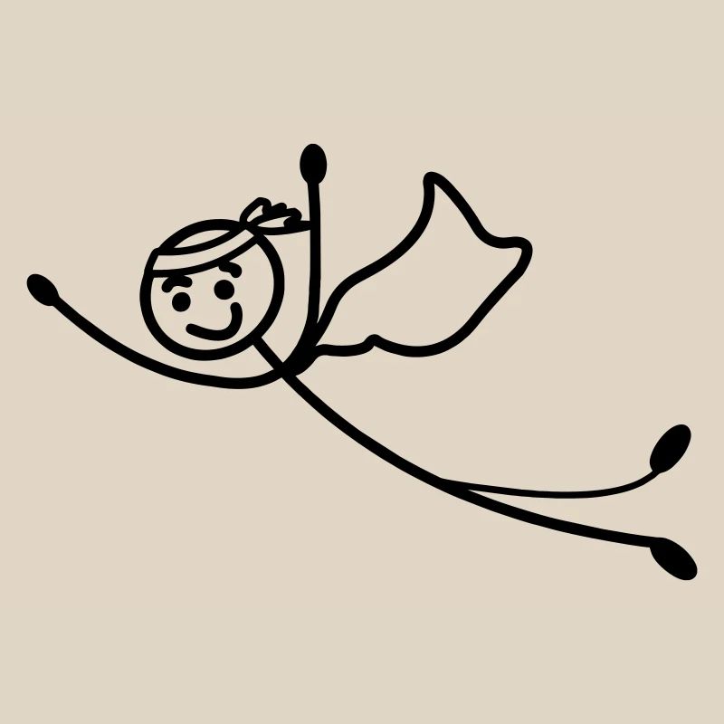 Super jung oder Mann fliegt schnell mit Umhang