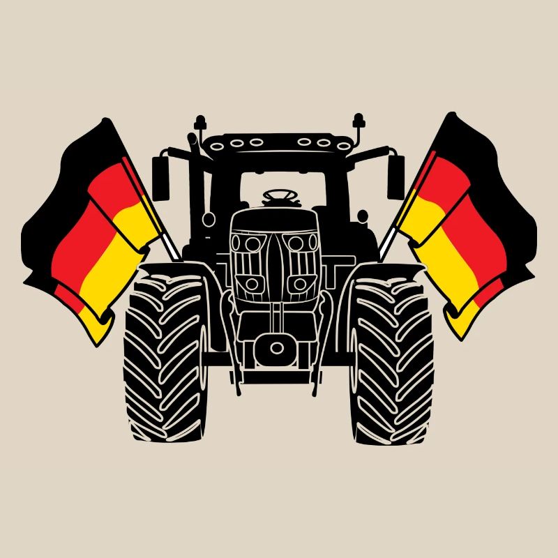 Tractor two flags Germany