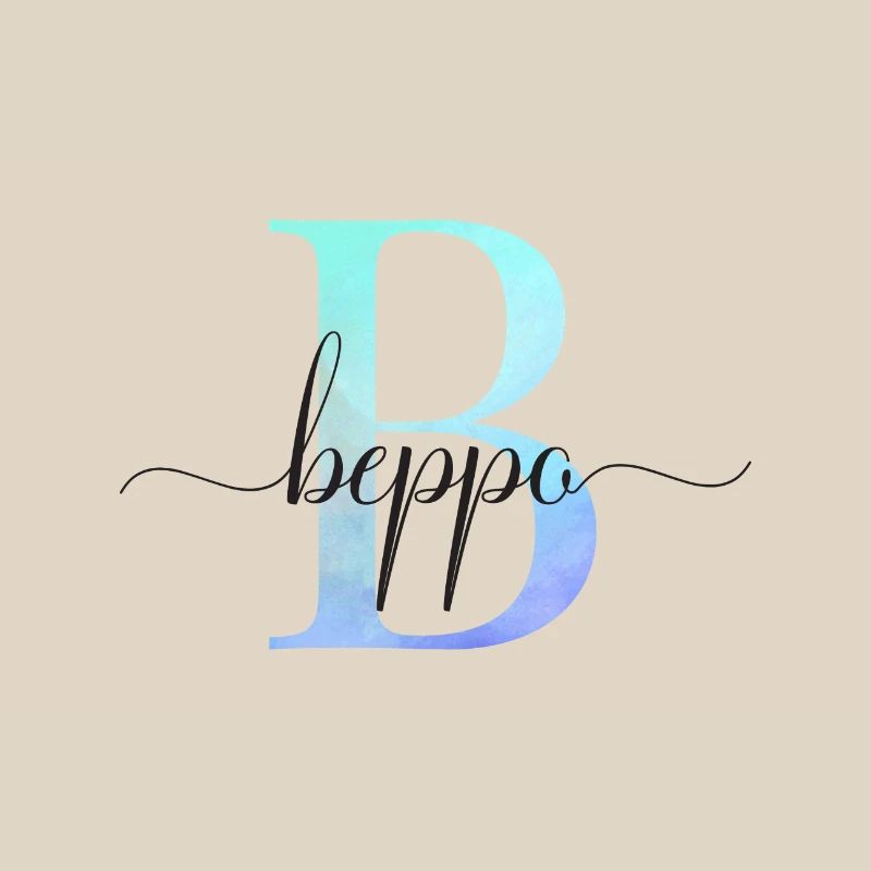 B| Monogramme | Nom | Beppo | Aquarelle