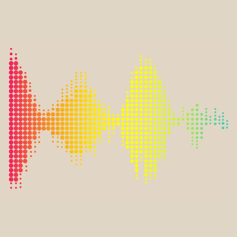 Colored Sound Waves Pattern