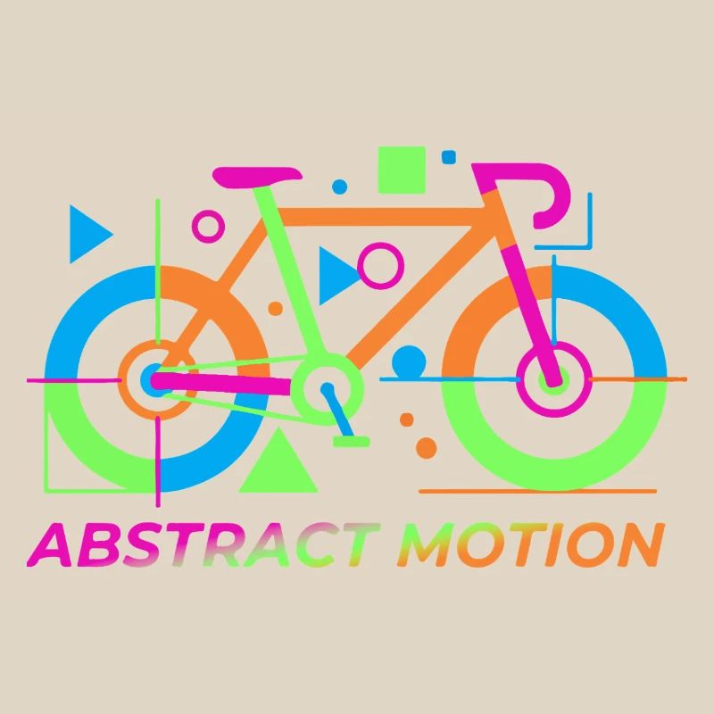 Neon Abstract Bicycle Motion