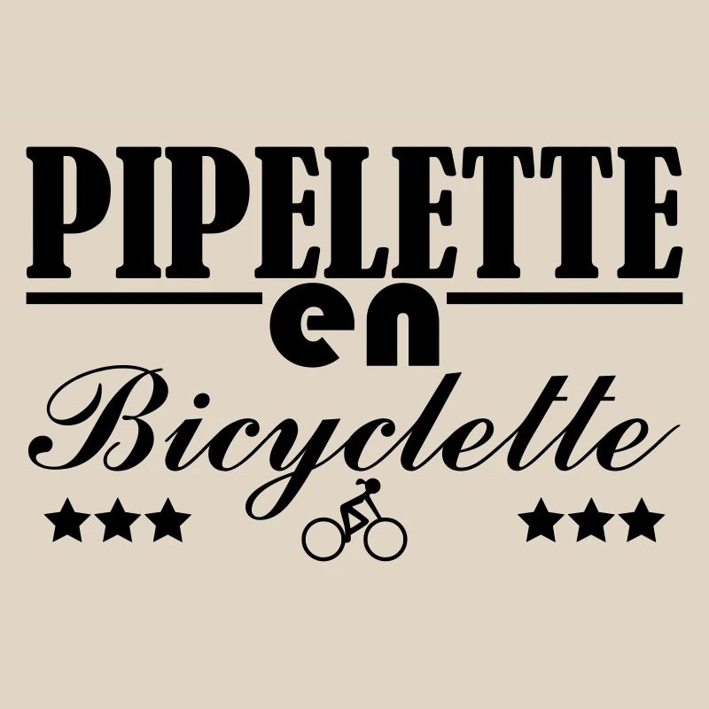 Pipelette on a bicycle